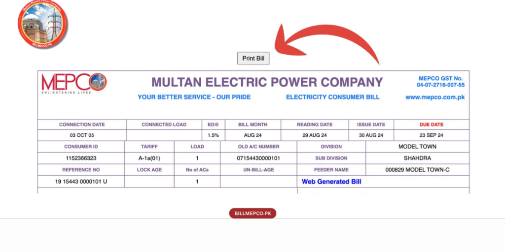 common MEPCO billing issues